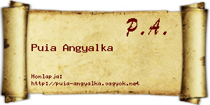 Puia Angyalka névjegykártya